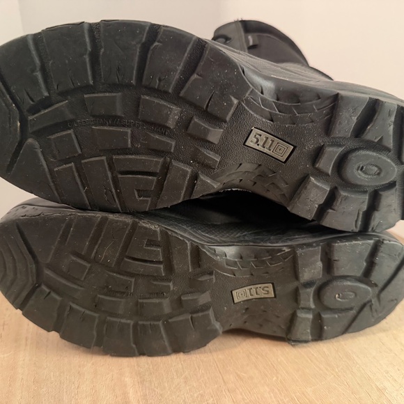 5.11 Tactical ATAC Storm 8" Waterproof Side Zip Boots Men’s Size 10 Black - Picture 8 of 9